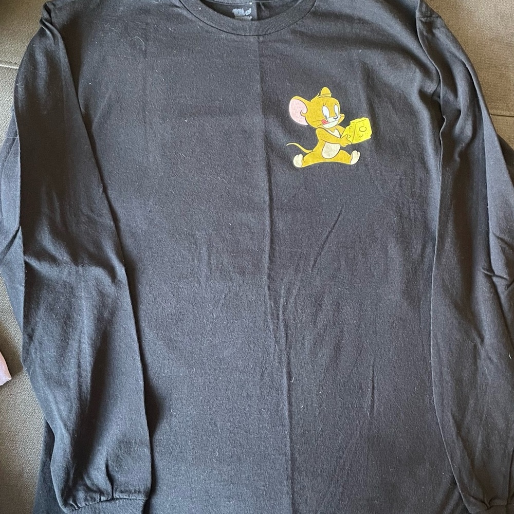 Tom & Jerry Black Long Sleeve Tee